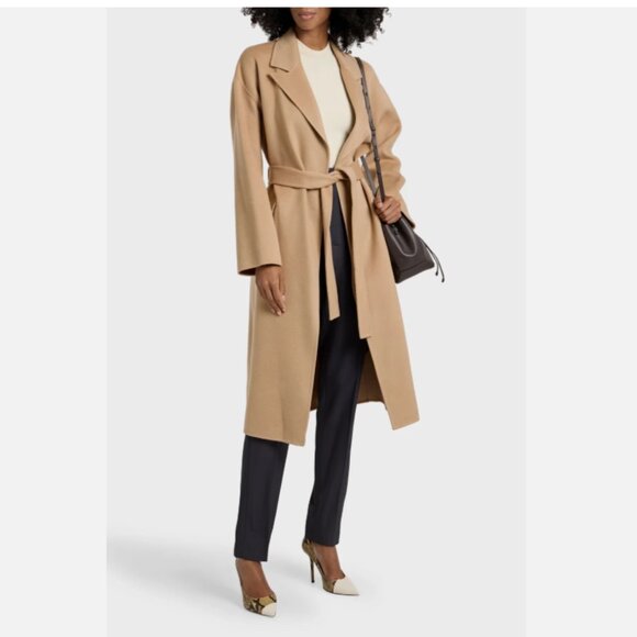 Theory Wool & Cashmere-Blend Robe Coat - Picture 2 of 11